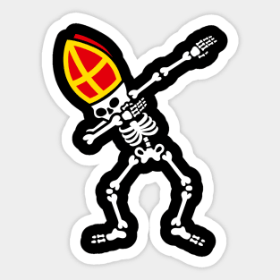 Sinterklaas Skeleton Dab dabbing Saint Nicholas Sint Sticker